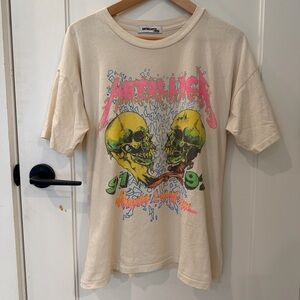 Daydreamer LA Metallica 91–92 oversized graphic tee in vintage cream